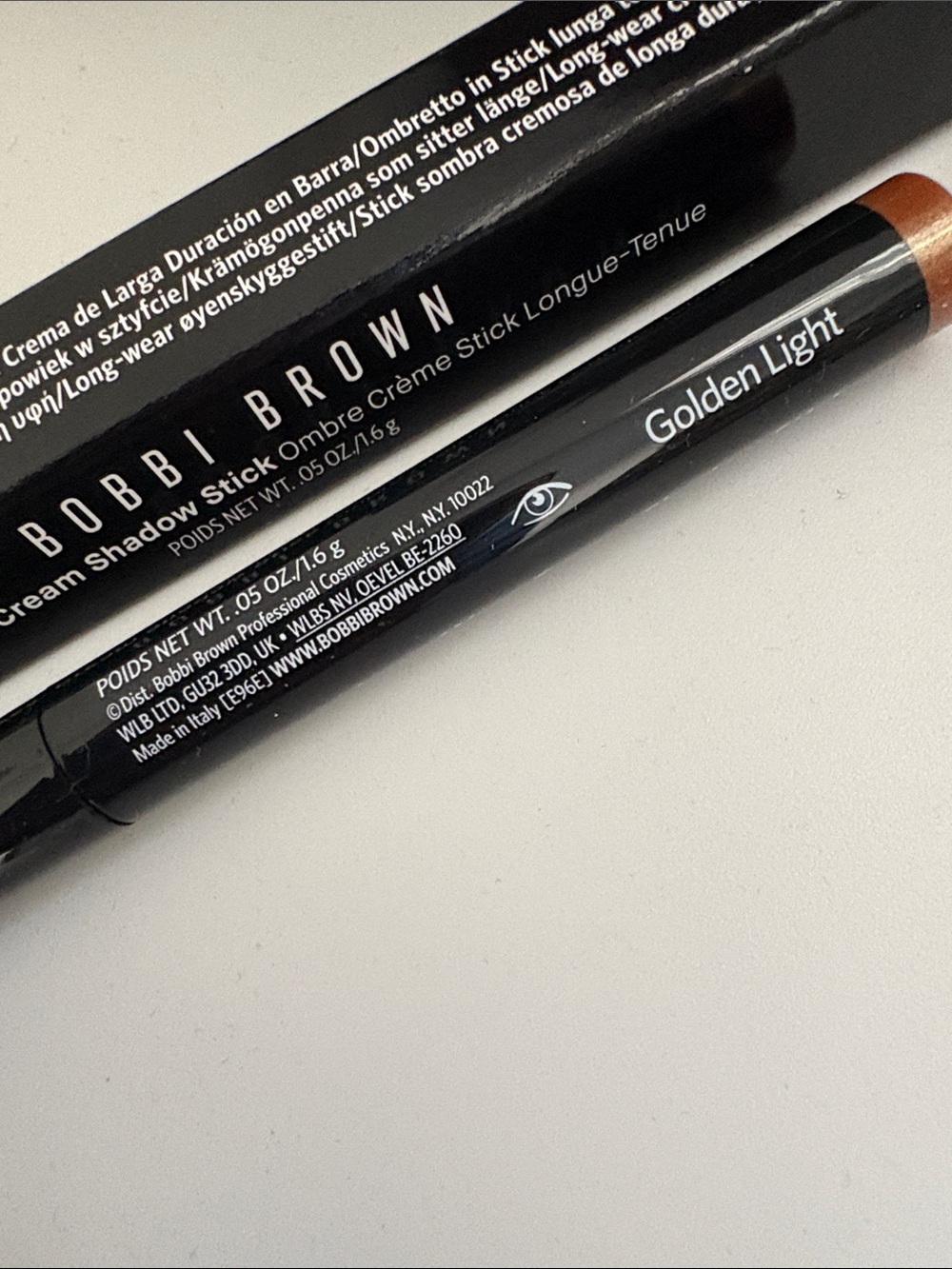 NEW [Bobbi Brown] 24-hr Cream Eyeshadow Stick, Golden Light Chrome .05 oz/1.6 g - Picture 9 of 12